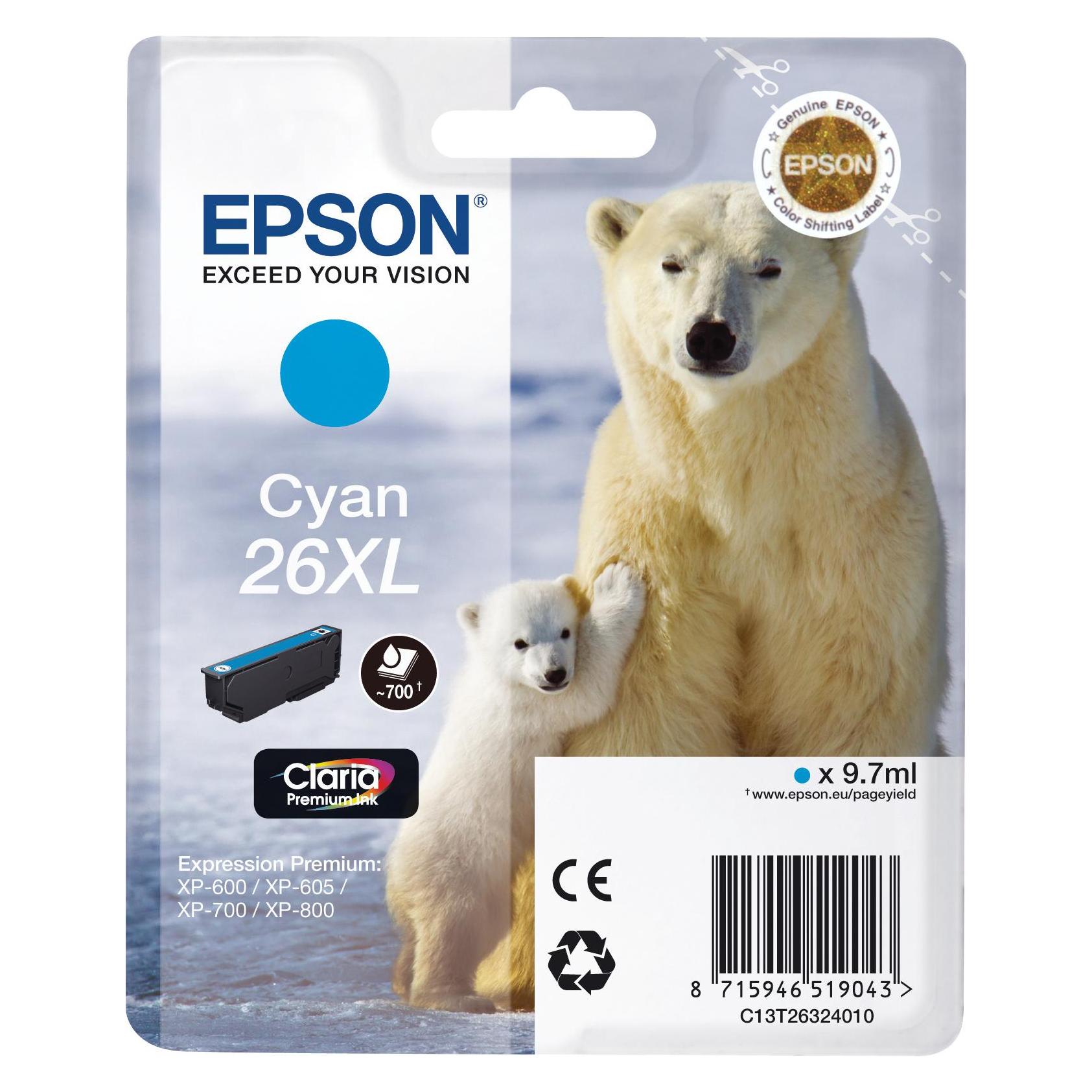 Epson 26XL Claria Premium (C) (C13T26324010)