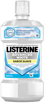 Listerine Elixir Oral com Flúor Advanced White Menta 500 ml
