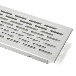 SO-TECH Lüftungsgitter 123864, silber, Aluminium, 475 x 58mm, für alle Türstärken