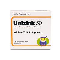 UNIZINK 50 magenschonende Zink Tabletten – bei Zinkmangel 100 St