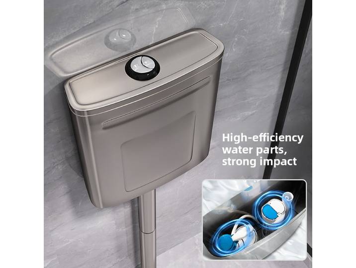 Réservoir de chasse d'eau mural en acier inoxydable 304 pour toilettes à la turque, économie d'énergie, pour salle de bain domestique