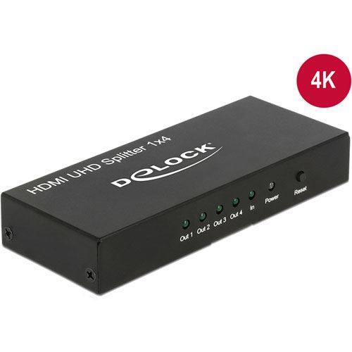DeLOCK Splitter HDMI in > 4 x HDMI out 4K UHD