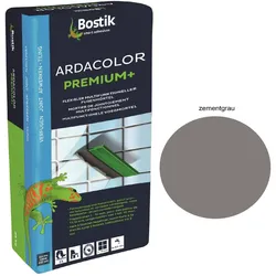 Bostik Ardacolor Premium Fuge plus Fliesen Naturstein Fugenmörtel 25Kg zementgrau