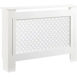 Wiltec Toboli Heizkörperverkleidung weiss 112x19x82cm Heizkörperabdeckung MDF Heizkörper, Zubehör Heizen