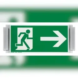 MONACO Fluchtweg-Schild, 17,2 x 32,1 cm