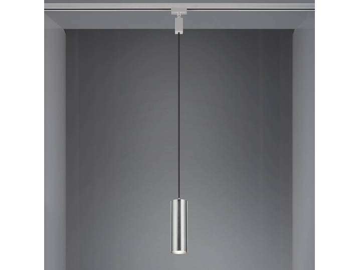 Trio Lighting 2-Phasen-Pendelleuchte DUOline Marley GU10 nickel Marley, dimmbar, alu / grau / zink, für Wohn- / Esszimmer, Metall, Modern, Schienensysteme