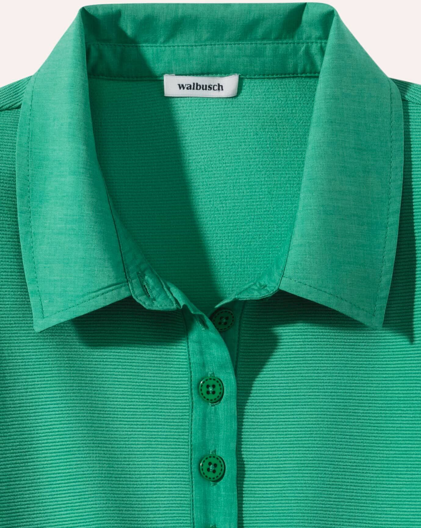 Walbusch Ottoman Polo, normale Größen, Farbe Grün, 46, elastische Ottoman-Struktur weicher Viskosemix Damen