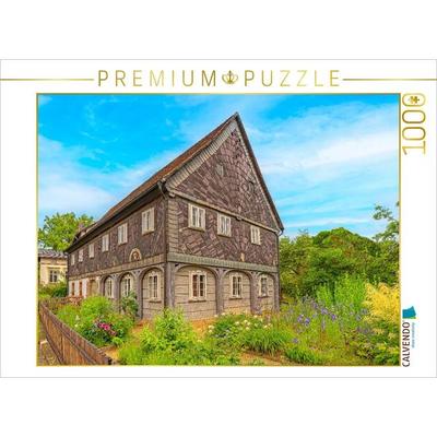 CALVENDO Puzzle Umgebindehaus in Großschönau (1352 gegründet), unweit des Dreiländerecks Deutschland / Polen / Tschechien. | 1000 Teile Lege-Größe