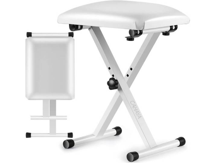 Banc De Piano Tabouret De Piano Pliable Réglable En Hauteur Siège De Piano En Forme De X Banc De Piano Stable Tabouret De Blanc