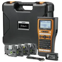 Brother PT-E560BTSP-Label-Druckset Orange/Schwarz, Beschriftungsgerät, Orange, Schwarz
