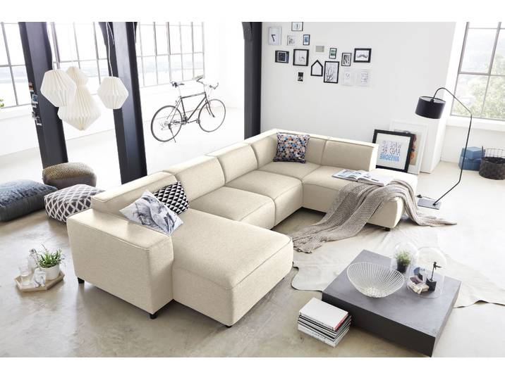 Wohnlandschaft OTTO HOME Bulky U-Form , beige, B:324cm H:70cm T:195cm, Sofas, Wohnlandschaft, in U-Form und XXL Sitzfläche, modular aufgebaut