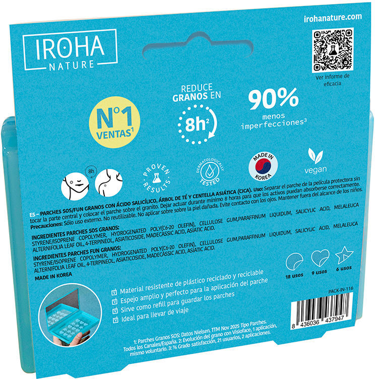 Iroha Nature On The Go Kit Sos Parches Granos Estuche 2 pz