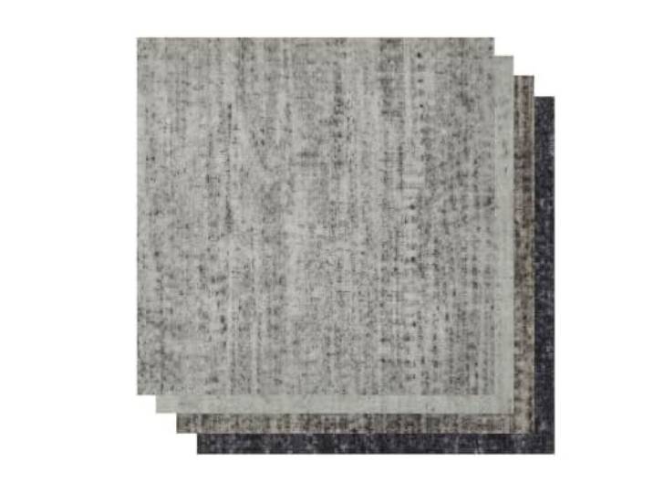 andiamo Teppichfliesen, Klebefliesen, 40x40 cm, 4 m², Hellgrau Streifen