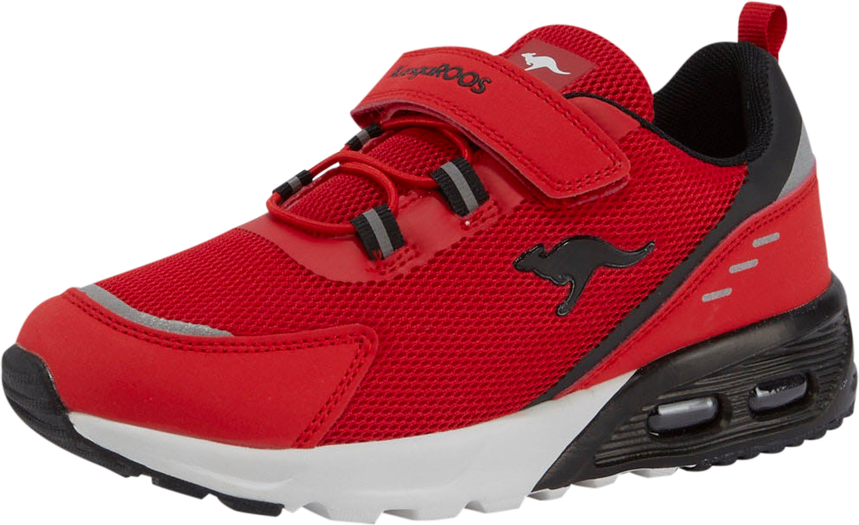 Sneaker KANGAROOS "KX-Arg EV", Jungen, Gr. 40, rot, Synthetik, Textil, Schuhe Sneaker, mit Klettverschluss rot 40