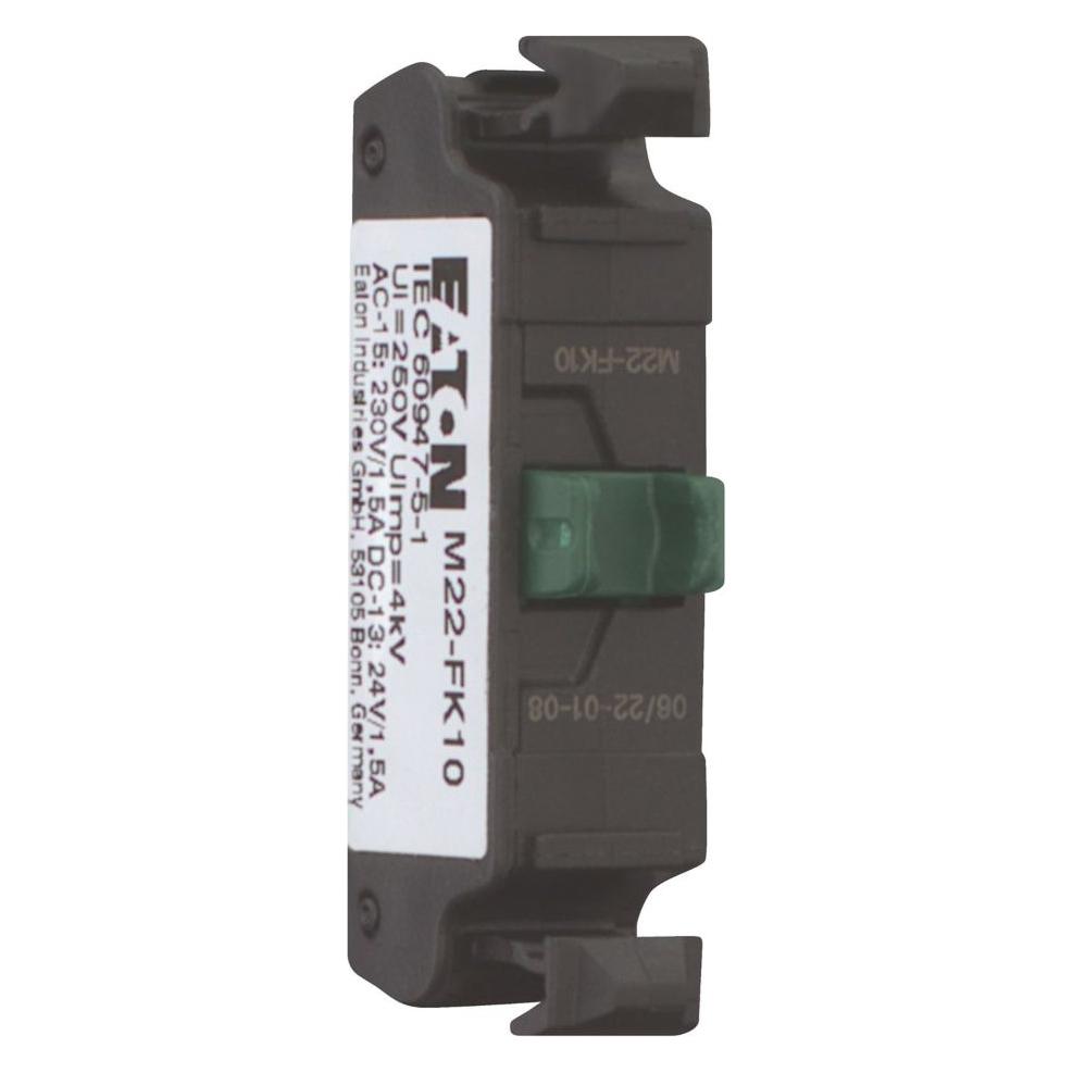 Eaton Flat Rear contact block, 1 NO (Indoor) (M22-FK10)