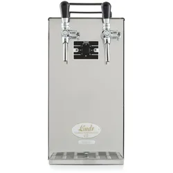 Komplett Set Zapfanlage Kontakt 40/K Bierzapfanlage 2-leitig Trockenkühlgerät aus Edelstahl, 50 L/h, mit Membranpumpe, 5 Liter Adapter,5 Liter Adapter