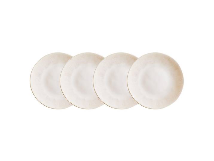 Butlers Teller 4er-Set Atlantis 23 cm, Beige, Keramik, 23x3x23 cm, Geschirr, Teller