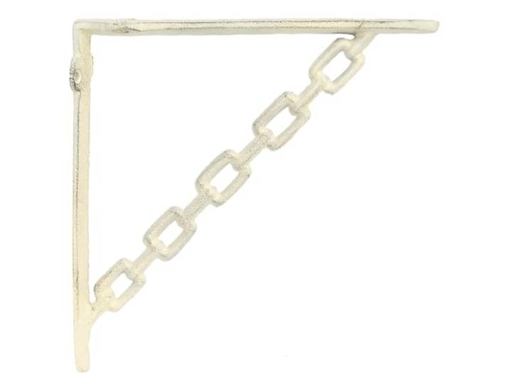 MABCQRTY Wandregalträger 12er Set Antik Weiß 14,5x14,5x3 cm Stahl Stabile Winkelträger aus Stahl mit Doppelnutzung als Regalwinkel oder Haken für Küche, Schlafzimmer und Terrasse.