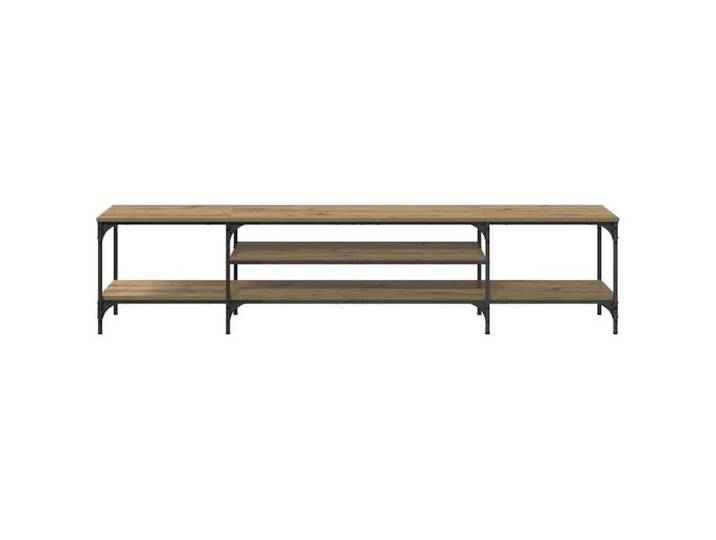 NEUF Armoire TV - Marron - Meuble TV - TABLE TV - Chêne artisanal 201x35x45 cm - TT5504