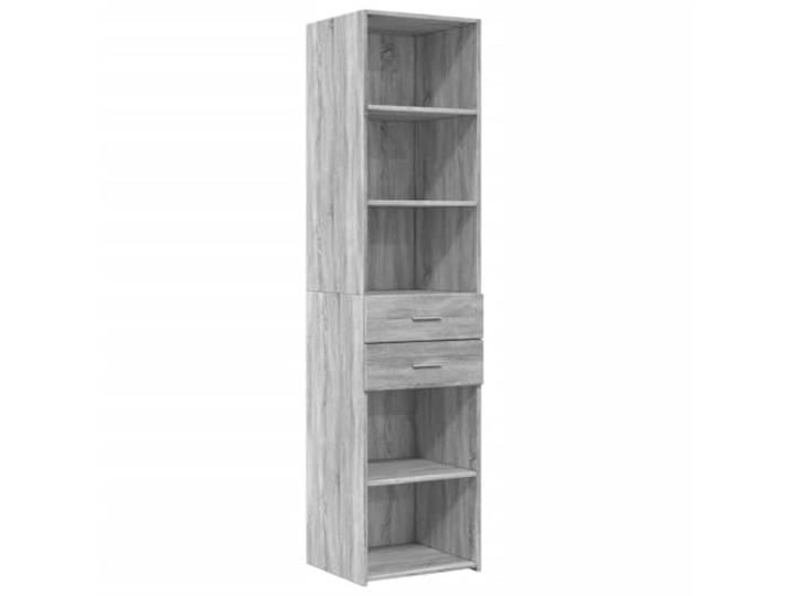 HGFDVCMR Highboard Grau Sonoma 45x42,5x185 cm Holzwerkstoff Schrank Schlanker Beistellschrank fürs Wohnzimmer mit reichlich Stauraum, pflegeleichter Oberfläche und zuverlässigem Kippschutz.