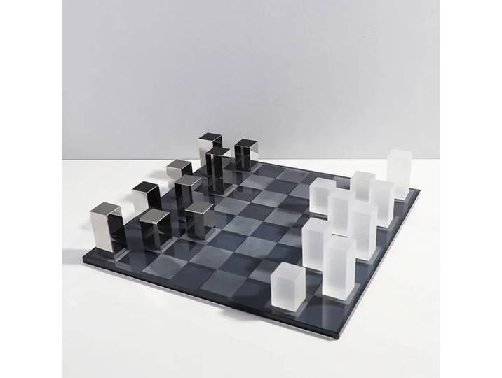 Ornements de bureau en cristal K9, décoration de maison, jeu d'échecs professionnel rétro en marbre, jeux historiques de famille médiévale, cadeau d'échecs
