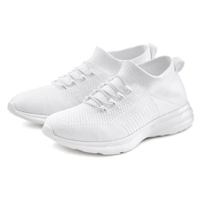 Sneaker LASCANA "Slipper, Halbschuh, Turnschuhe, Slip-On-Sneaker, bequem", Damen, Gr. 40, weiß, Obermaterial: 100% Textilmaterial. Decksohle: 100% Textilmaterial. Futter: 100% Textilmaterial. Laufsohle: 100% Synthetik, unifarben, Basic, Schuhe...