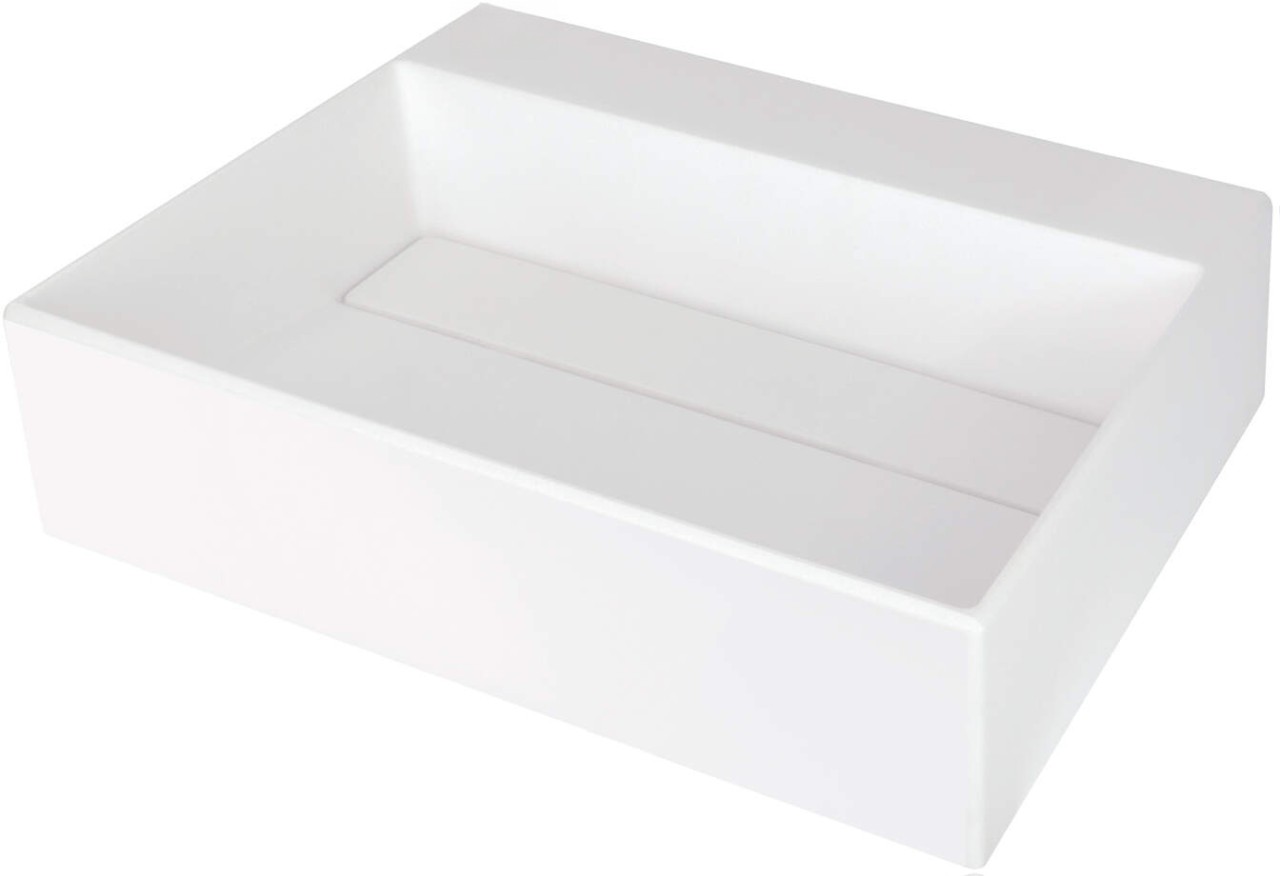 Neuesbad Granit-Waschbecken mit Abdeckung, Alabaster, 500x400 mm NB1DECQRAU5M1