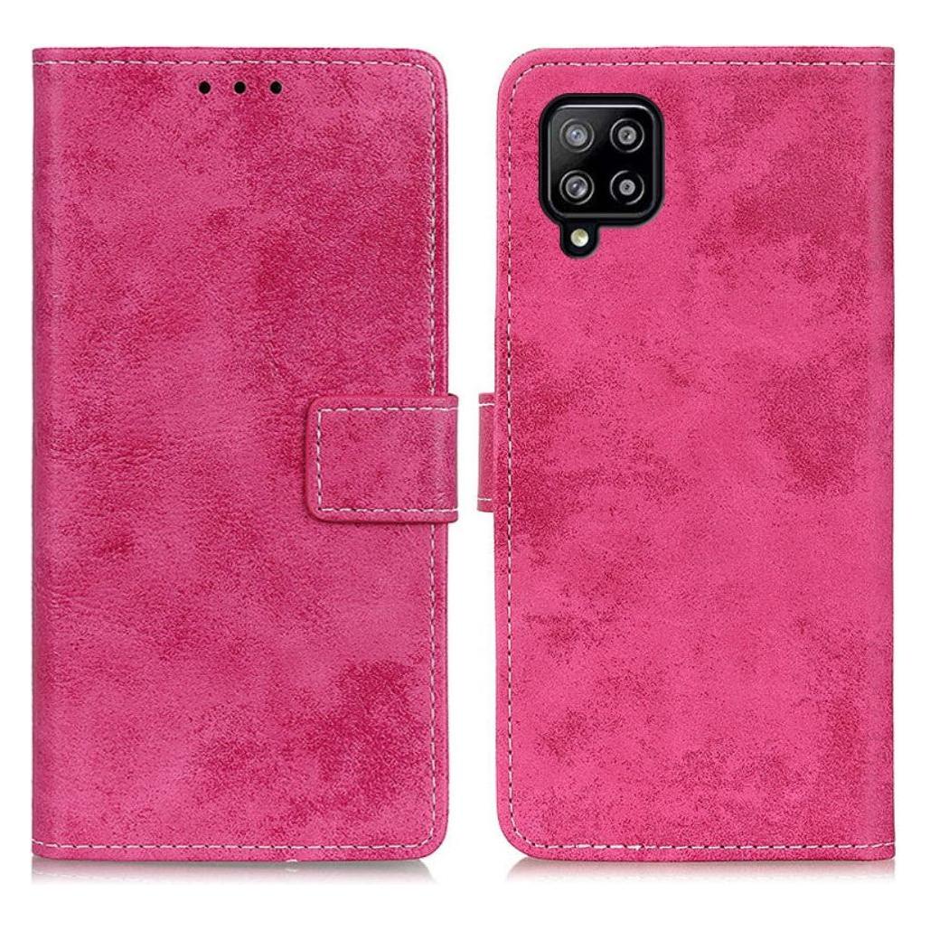 Cover-Discount Galaxy A22 4G - Vintage Etui Wildleder Optik pink (Samsung Galaxy A22) (101236015D)