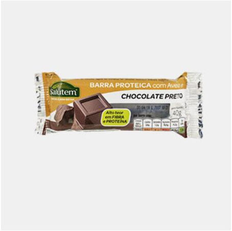 SALUTEM BARRA PROTEICA COM AVEIA E CHOCOLATE PRETO 40g