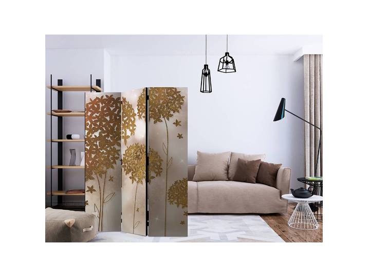Paravent Golden Garden Polaire Doré 135 x 172 x 3cm