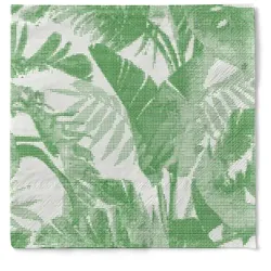 Sovie HORECA Serviette Magnus in Grün aus Tissue 40 x 40 cm, 100 Stück Floral Palmen Blätter