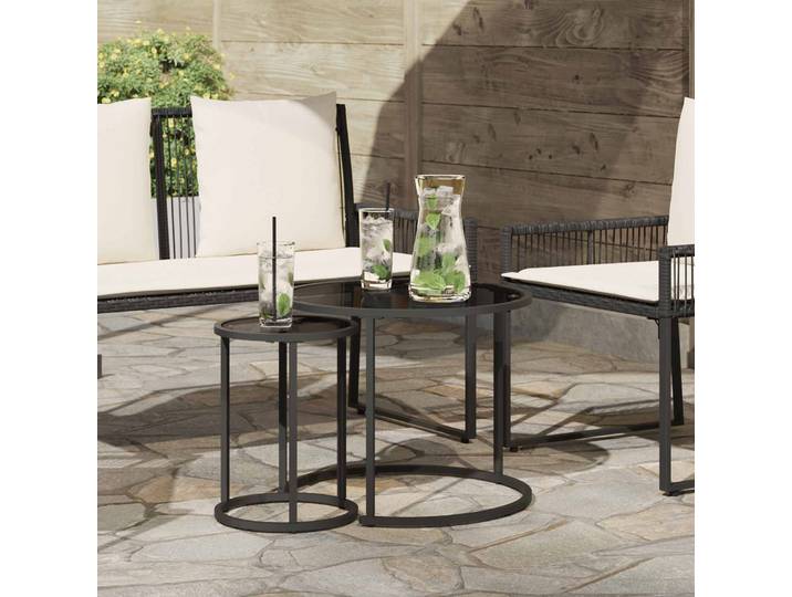vidaXL Kaffeetisch Set 2 stk. 55 x 55 x 45 cm Stahl