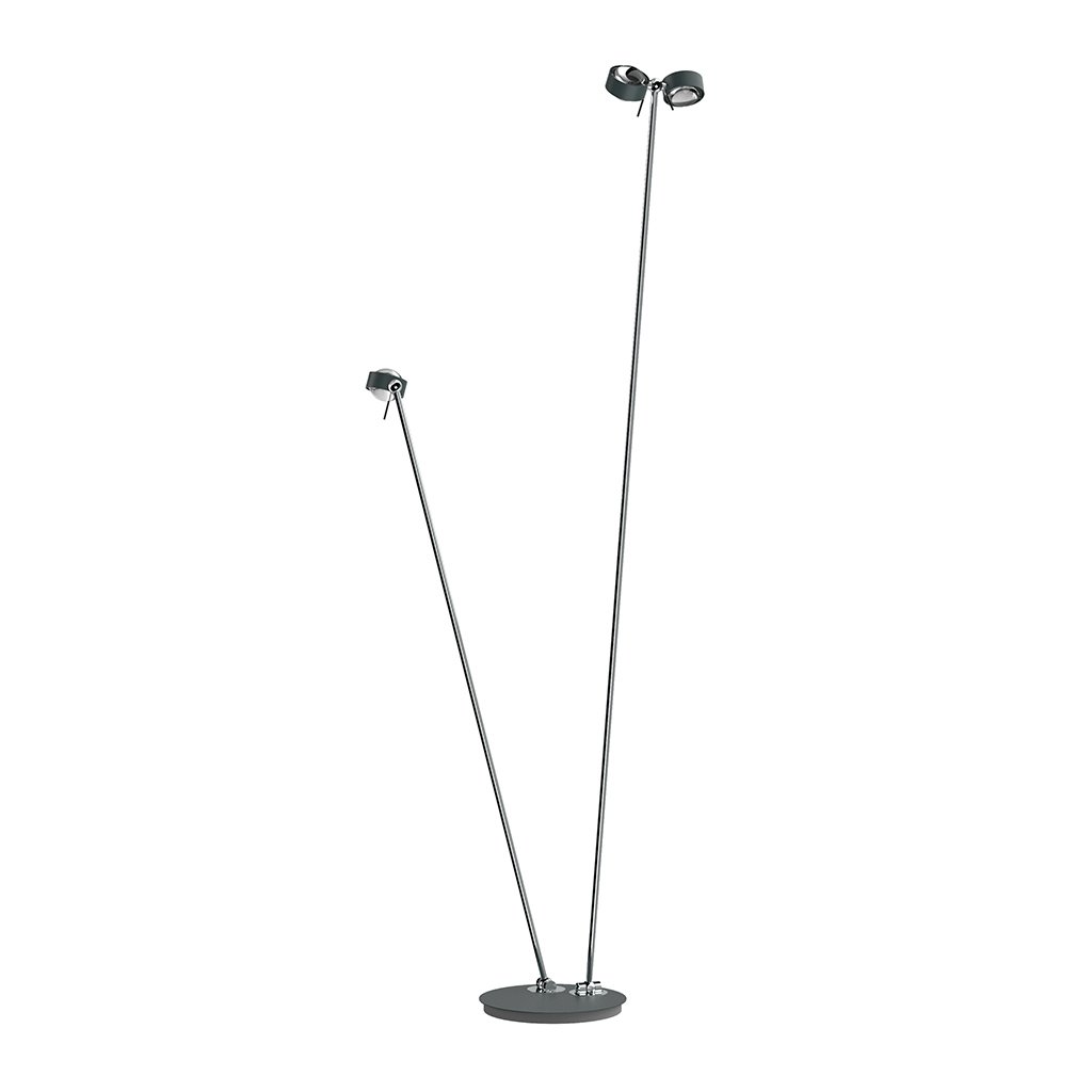 Top Light Puk Mini Floor Mother-Kid Stehleuchte (anthrazit matt-chrom, 3x Linse ... anthrazit matt-chrom | 3x Linse klar / 3x Glas matt | Standard-Fassung 6-082180120-2-23-G9+3x2-2026+3x2-2027