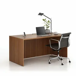 Büroschreibtisch FRAME, 160x80 cm, Nussbaum