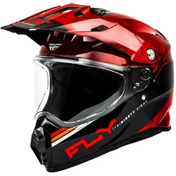 Fly Racing Trekker Kryptek Conceal, Endurohelm - Schwarz/Rot - XL