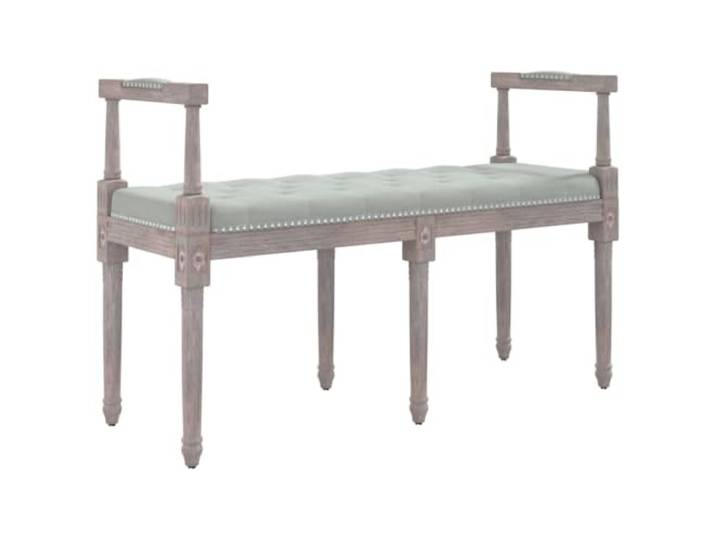 GHVBNMF Sitzbank Hellgrau 110x40x70 cm Samt Polsterbank mit Holzbeinen Elegante Bettbank mit Knopfpolsterung für Schlafzimmer und Foyer. Bietet komfortable Sitzgelegenheit und schont Fußböden.