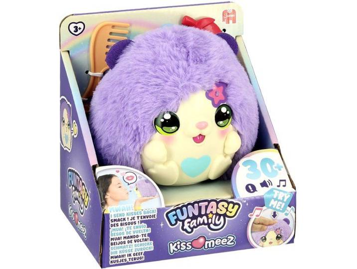 Jumbo Funtasy Family - Kiss-meez Hamster - Interactieve knuffel met geluid - Vanaf 3 jaar