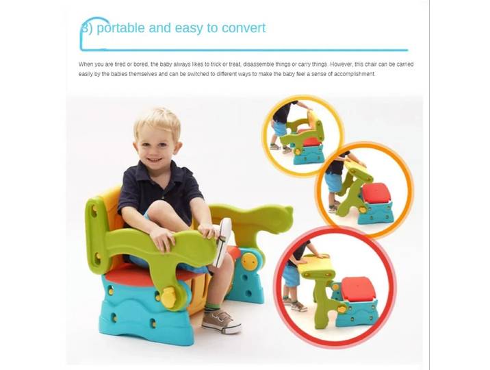 Table pliante multifonctionnelle pour enfants, bureau de lecture pour l'éducation précoce des bébés, jouet en plastique léger et durable, table d'écriture