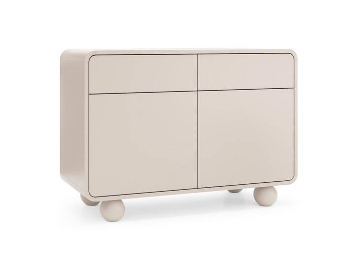 Sepro Meble Sideboard Kaschmir Albi Auf Runden Füßen, Ecru, 108x75x39 cm, Kleinmöbel, Kommoden, Sideboards