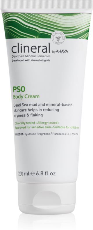 AHAVA Clineral PSO crème hydratante corps pour peaux très sèches 200 ml