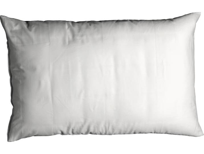 Kissenbezug CASATEX Uni , weiss (weiß), B:40cm L:80cm, Satin, Baumwolle, Kissenbezüge, Kissenbezug, Uni Design, Reissverschluss, tolle Farben