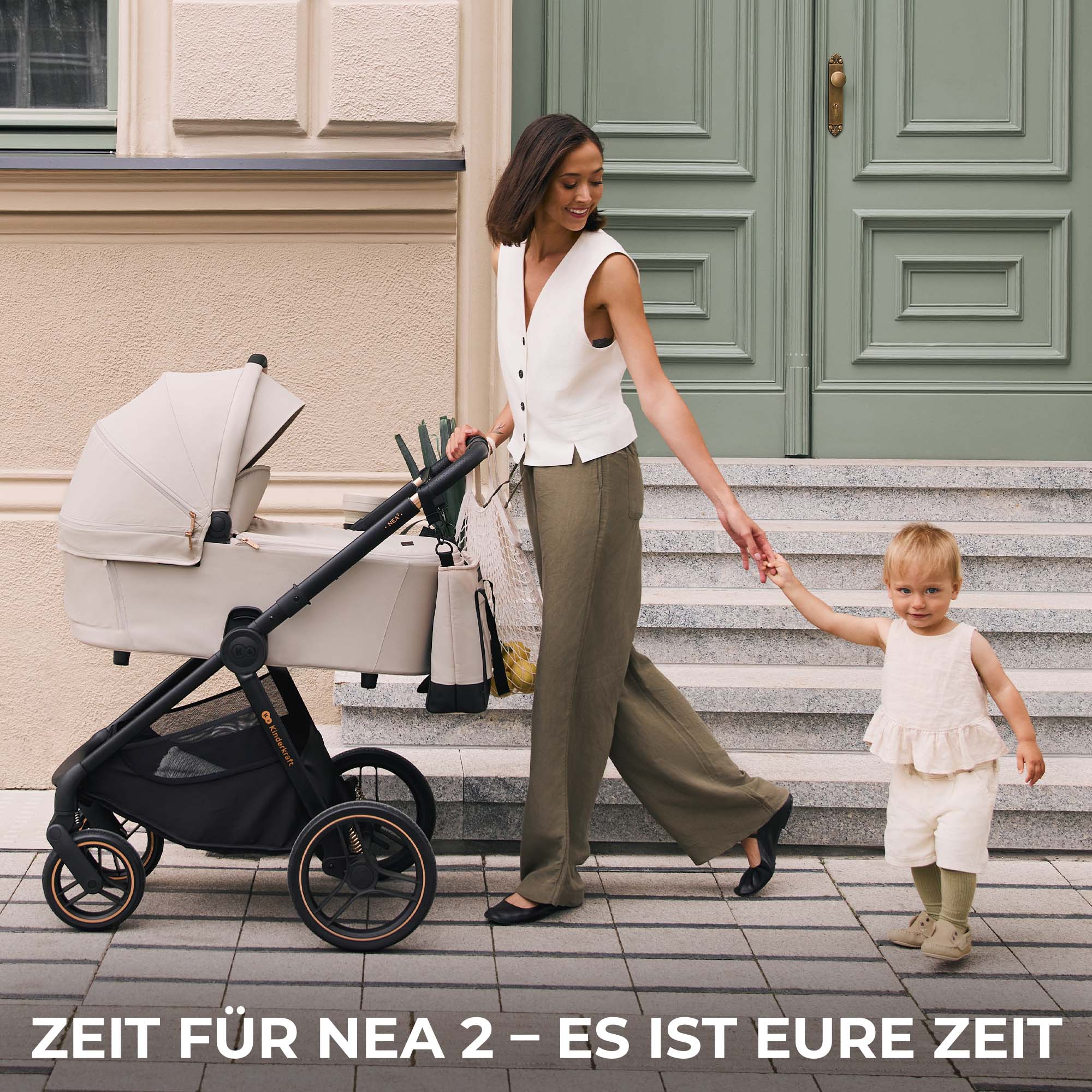 Kombi-Kinderwagen KINDERKRAFT "NEA 2 2in1", Baby, grau (deep grau), Kinderwagen Kombi-Kinderwagen