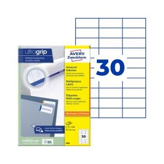 AVERY Zweckform Universal-Etiketten, 70 x 29,7 mm, weiß 3000