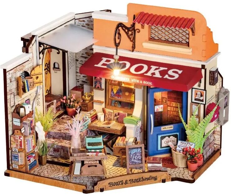 Corner Bookstore - Miniature 3D DIY Rolife