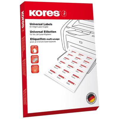 Kores Universal-Etiketten, Durchm.: 24 mm, weiß, 100 Blatt