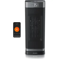 Brandson Keramik Heizlüfter 2000W, 70° Oszillation, Kippschutz, WIFI, App-Steuerung Tuya Smart, schwarz/matt, Heizlüfter, Schwarz