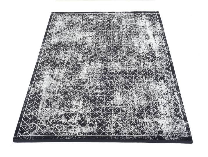 Teppich WK WOHNEN BLACKLINE DIAMOND , schwarz (schwarz, grau), B:240cm H:8mm L:340cm, Polyacryl, Viskose, Teppiche, Teppich, fein eingefasst, sowie speziell veredelt, besonders flache Struktur