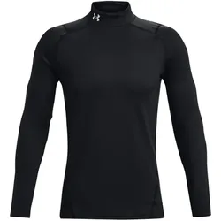 UNDER ARMOUR ColdGear Fitted Mock Sportshirt Herren 001 - black/white XS