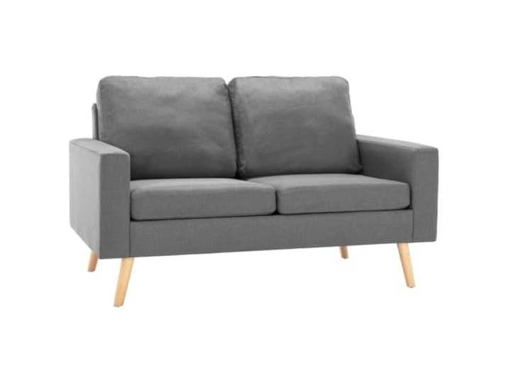 vidaXL Sofa 2-Sitzer Zweisitzer Loungesofa Stoffsofa Polstersofa Sitzmöbel Polstermöbel Designsofa Wohnzimmersofa Hellgrau Stoff Holzrahmen