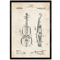 POSTER Geige Patent A3 Rahmenlos